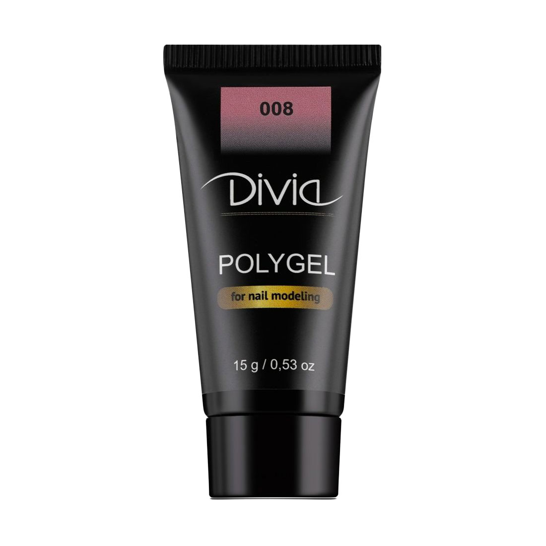 Полігель для нарощування нігтів Divia Polygel 008, 15 г